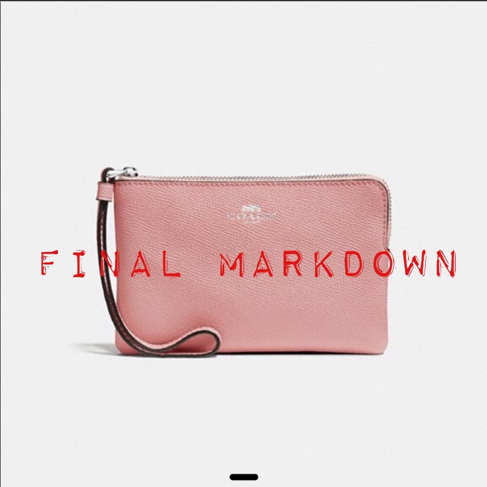 Coach Corner Zip Wristlet
